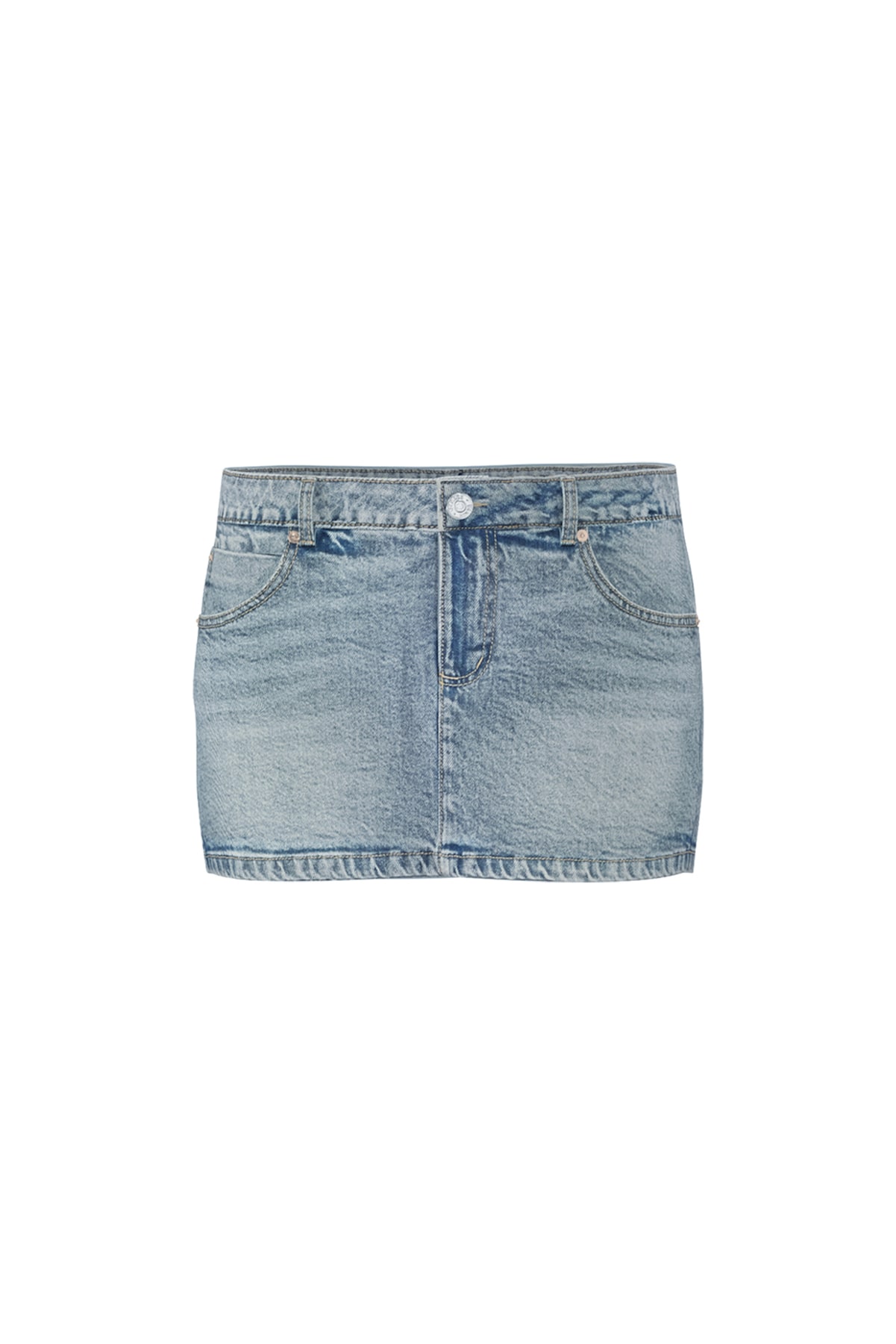 Denim Micro Skort - Image 2