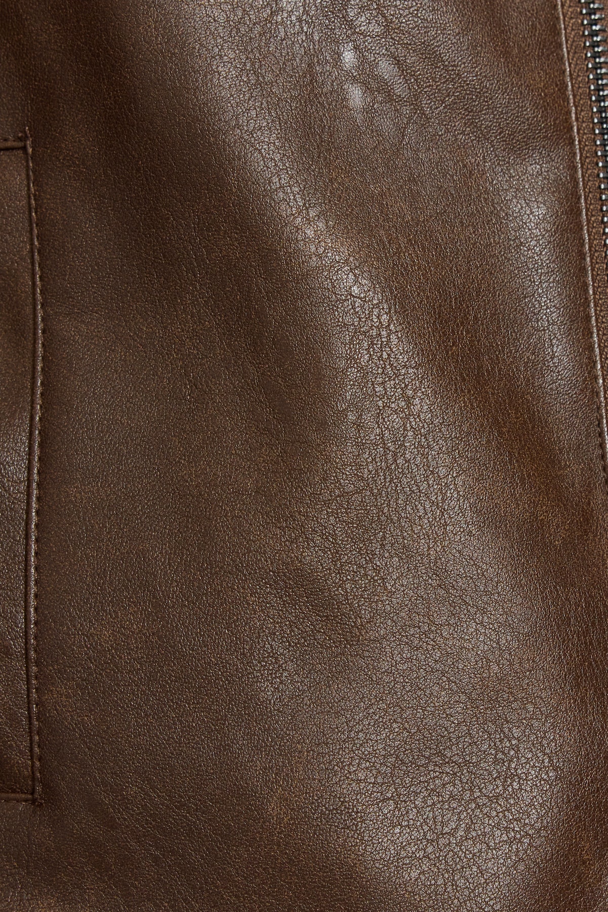 Faux Leather Worker Jacket - Image 6