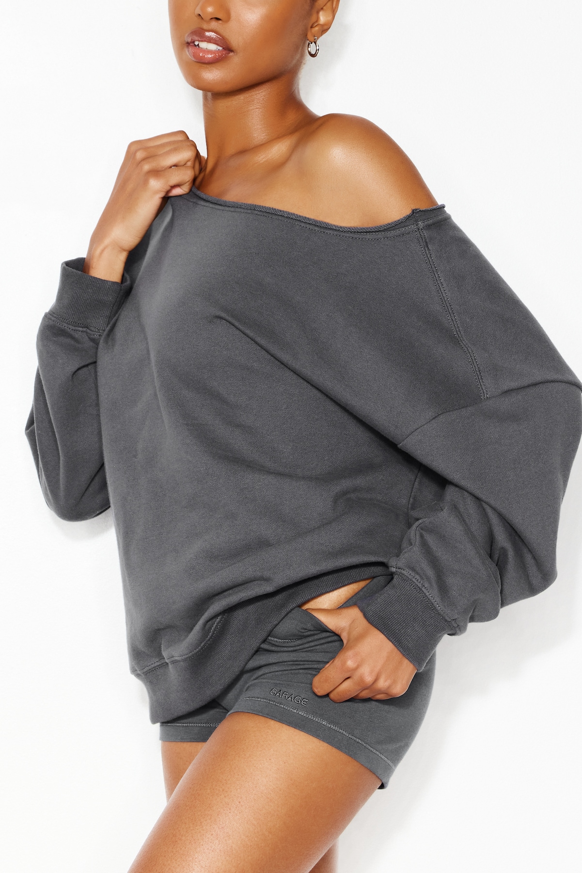SoftTerry™ Off Shoulder Sweatshirt - Image 3