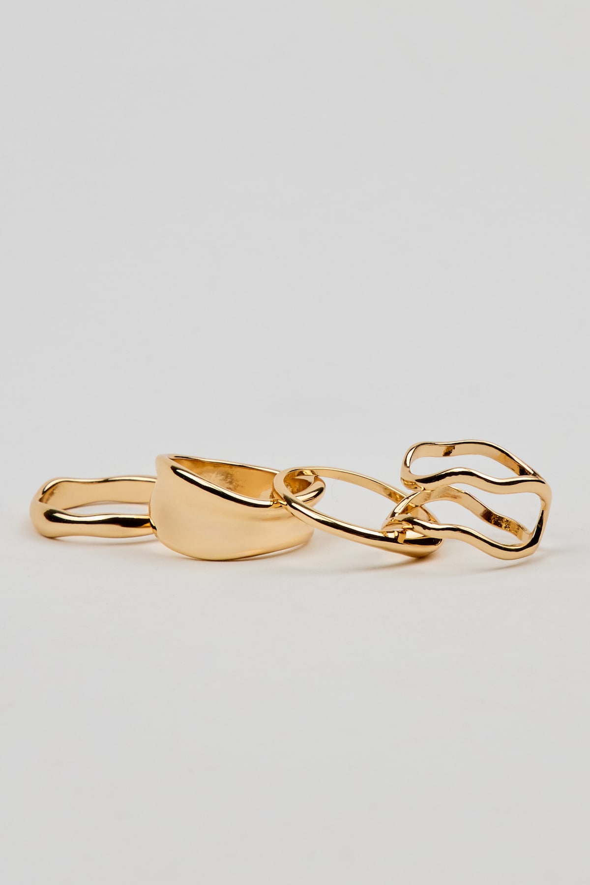 Set of 4 Wavy Minimal Rings - Image 3