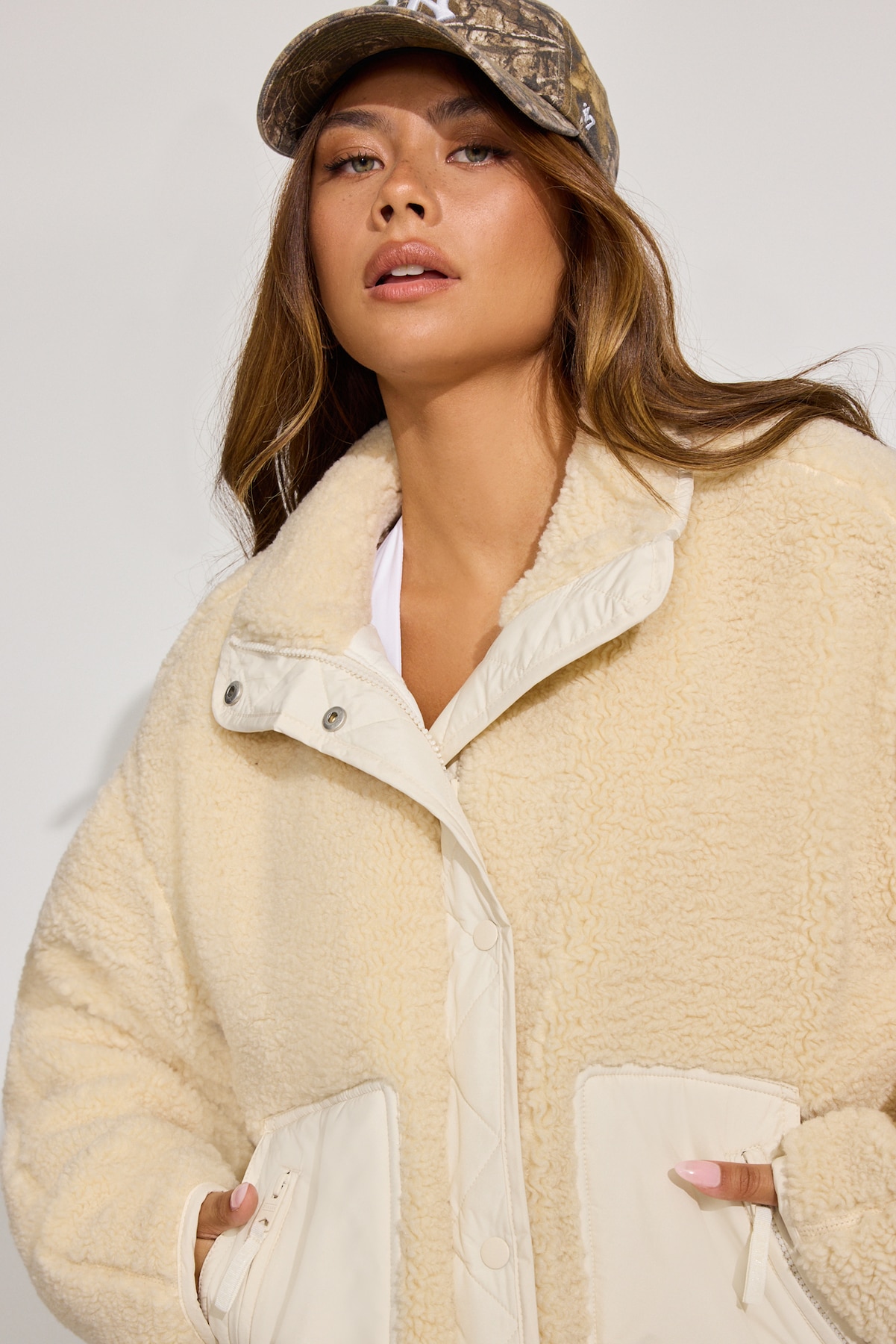 Sherpa Mixed Media Jacket - Image 2