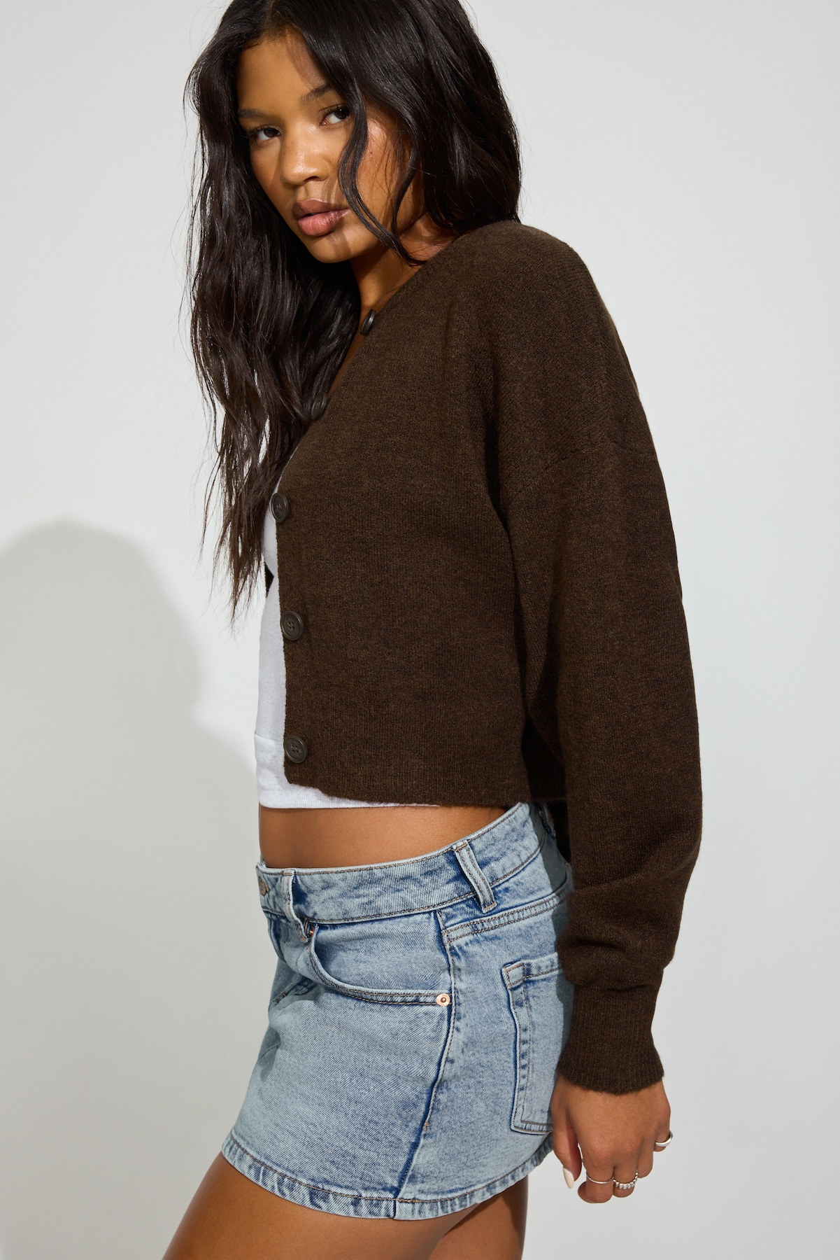 Renee Spongy Cropped Cardigan - Image 2