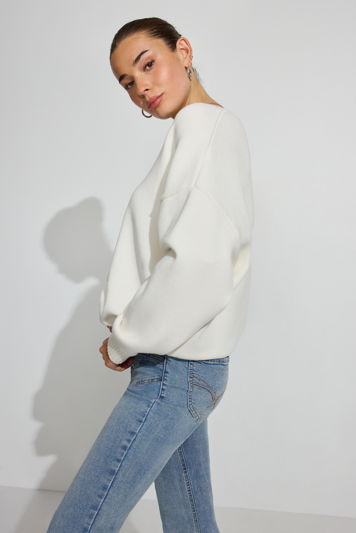 V-Neck Oversized Sweater - Image 3