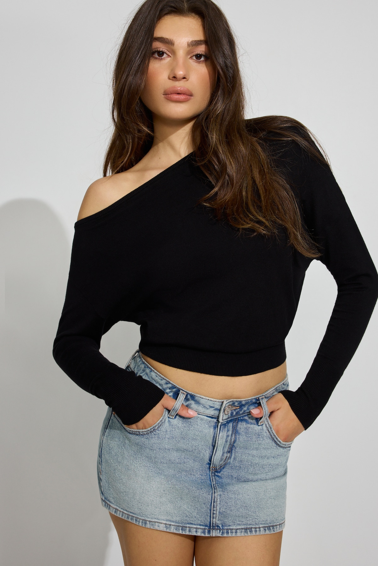 Rae Asymmetric Fine Sweater - Image 3