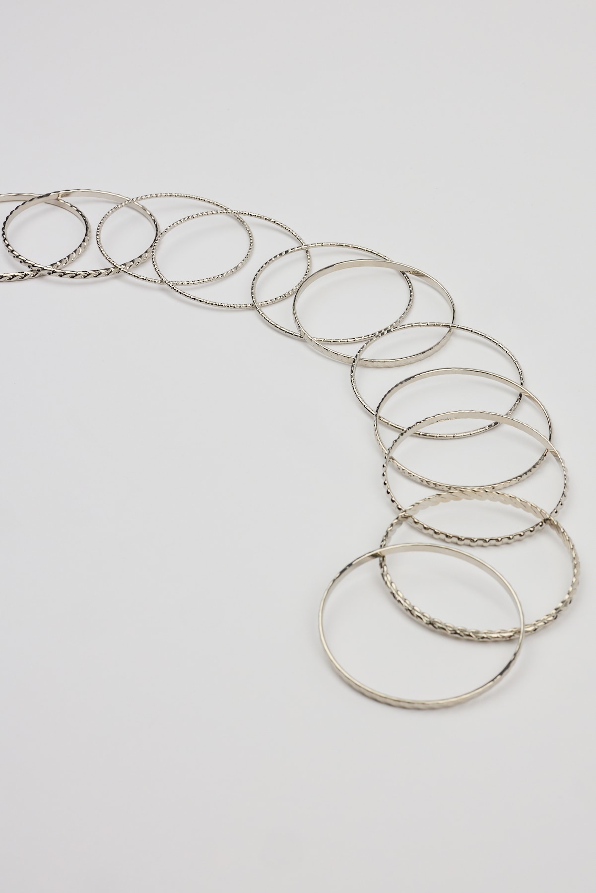 Set of 11 Textured Bangles - Image 3