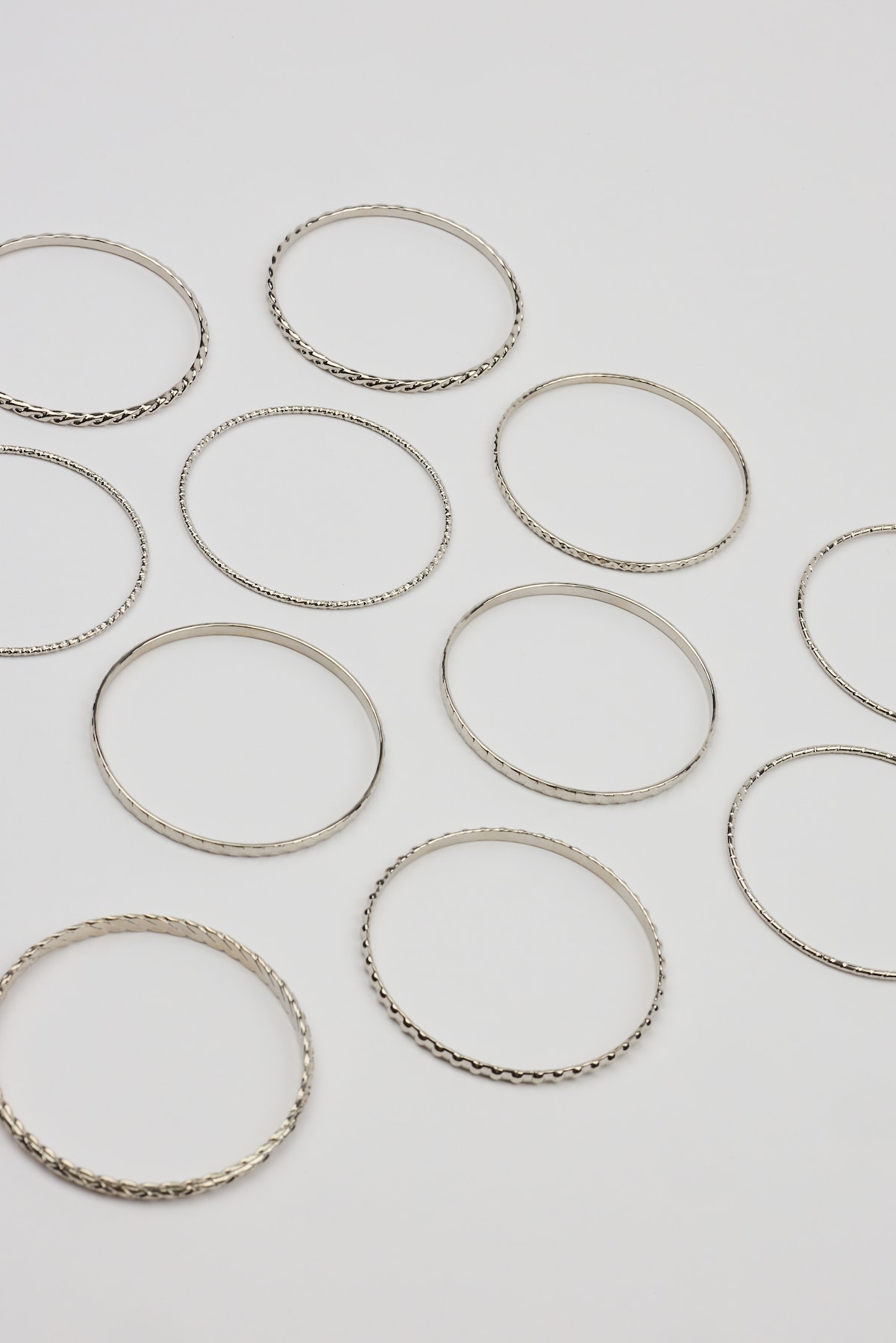 Set of 11 Textured Bangles - Image 4