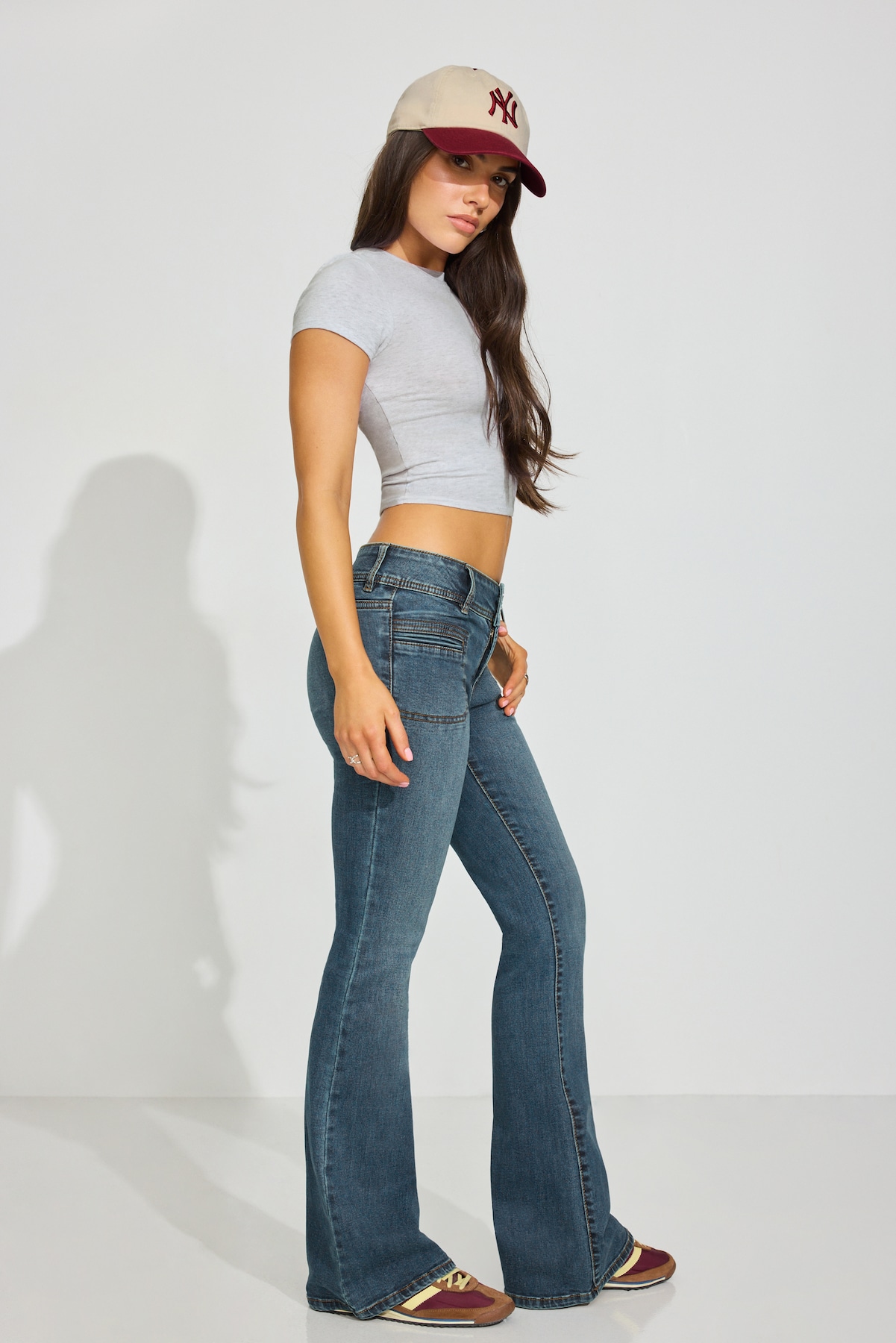 Low Rise Flare Jeans - Image 2