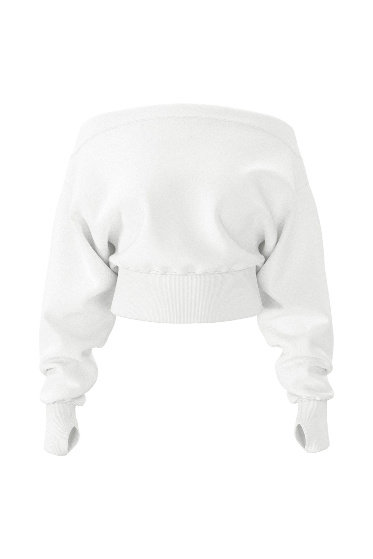 SoftTerry™ Rib Off Shoulder Sweater - Image 2