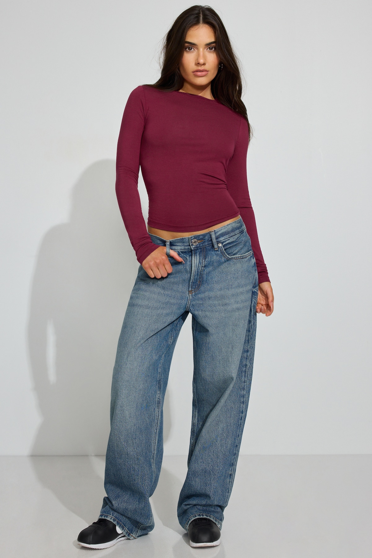 Smooth Long Sleeve Crewneck Top - Image 2