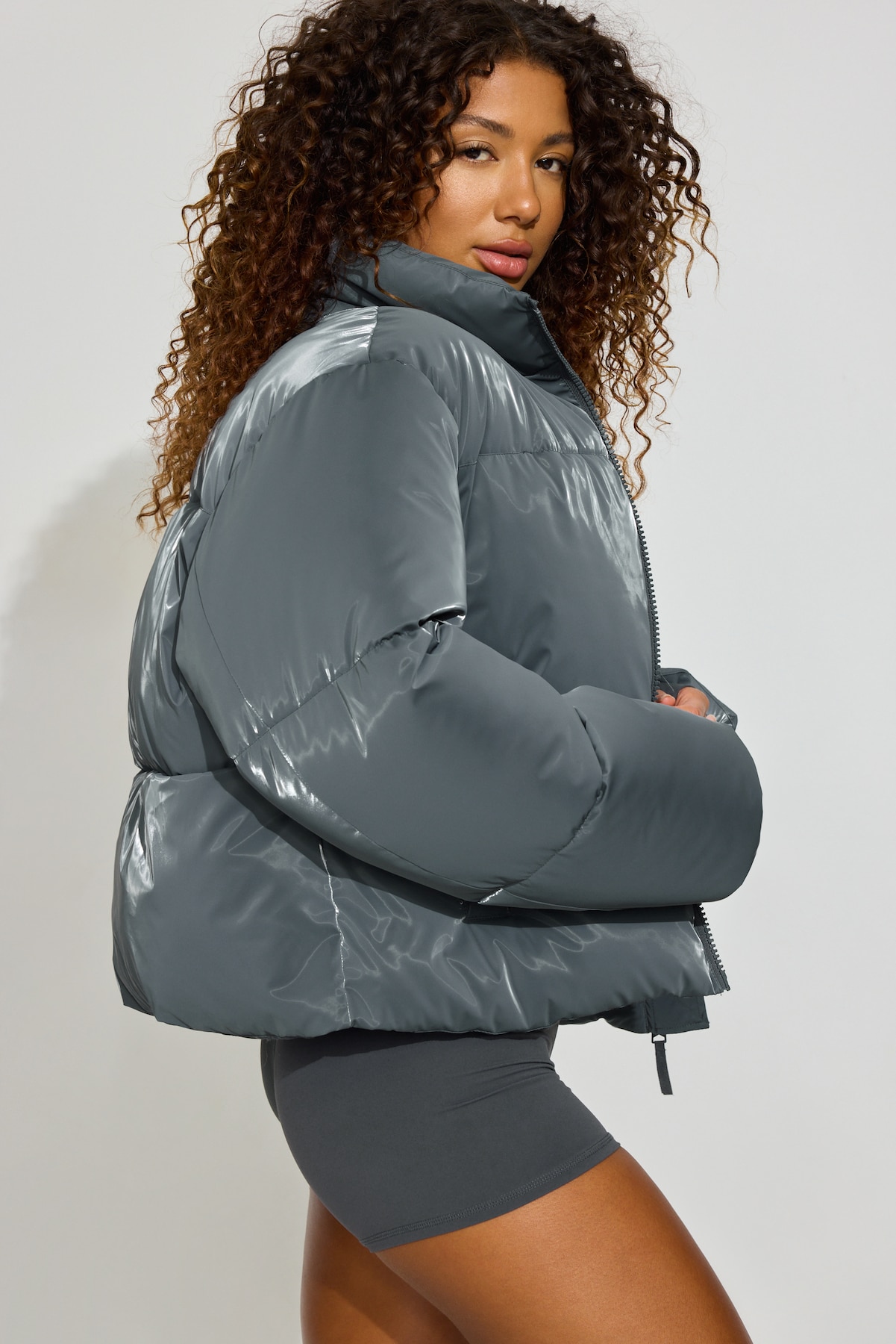 Shiny Puffer Jacket - Image 3