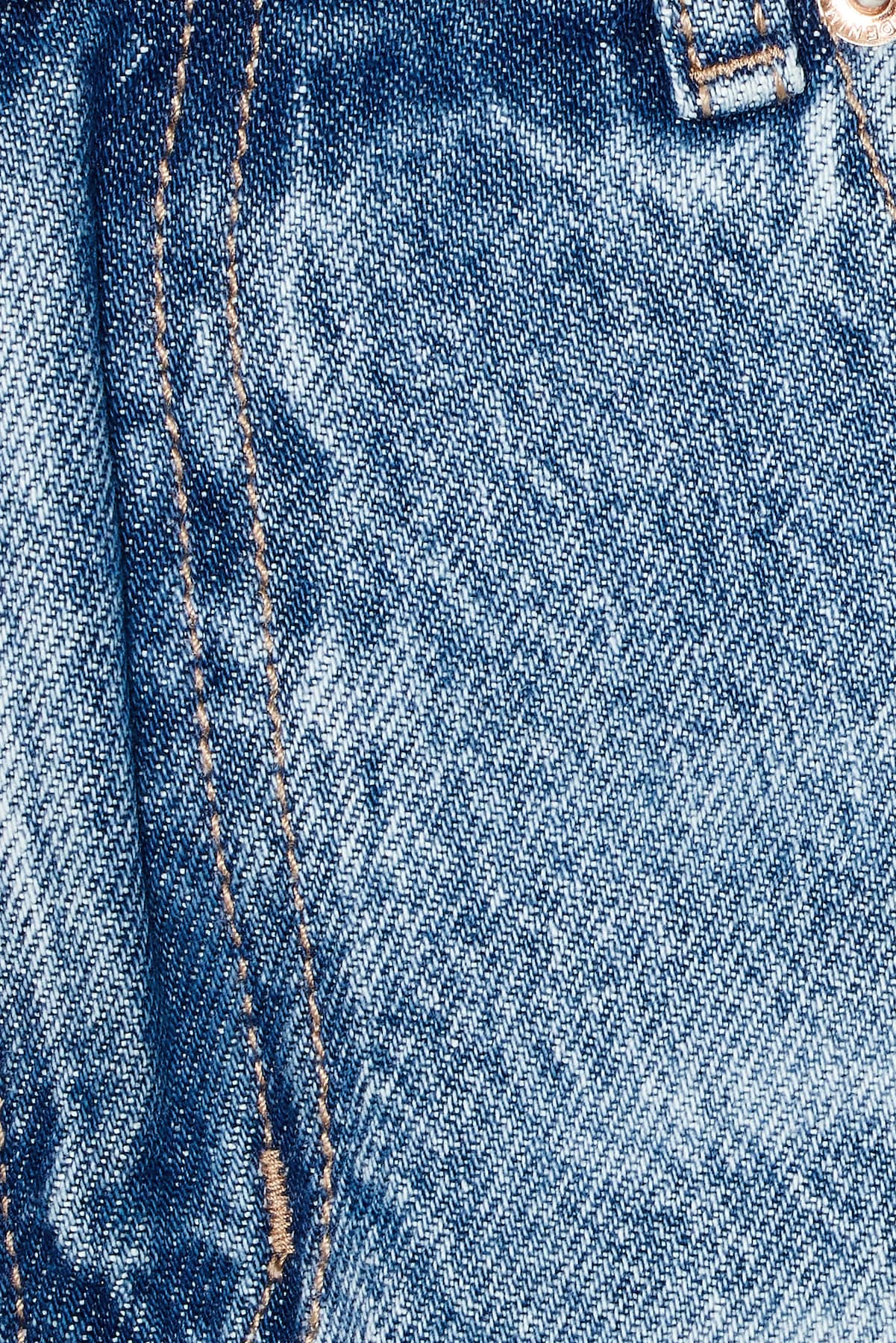 Denim Relaxed A-Line Shorts - Image 4