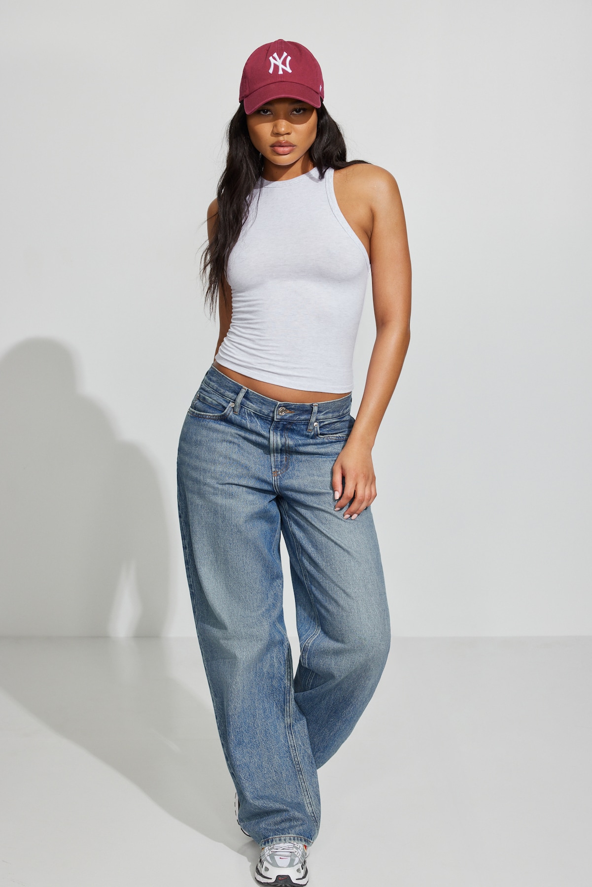 High Neck Cotton Tank Top - Image 2