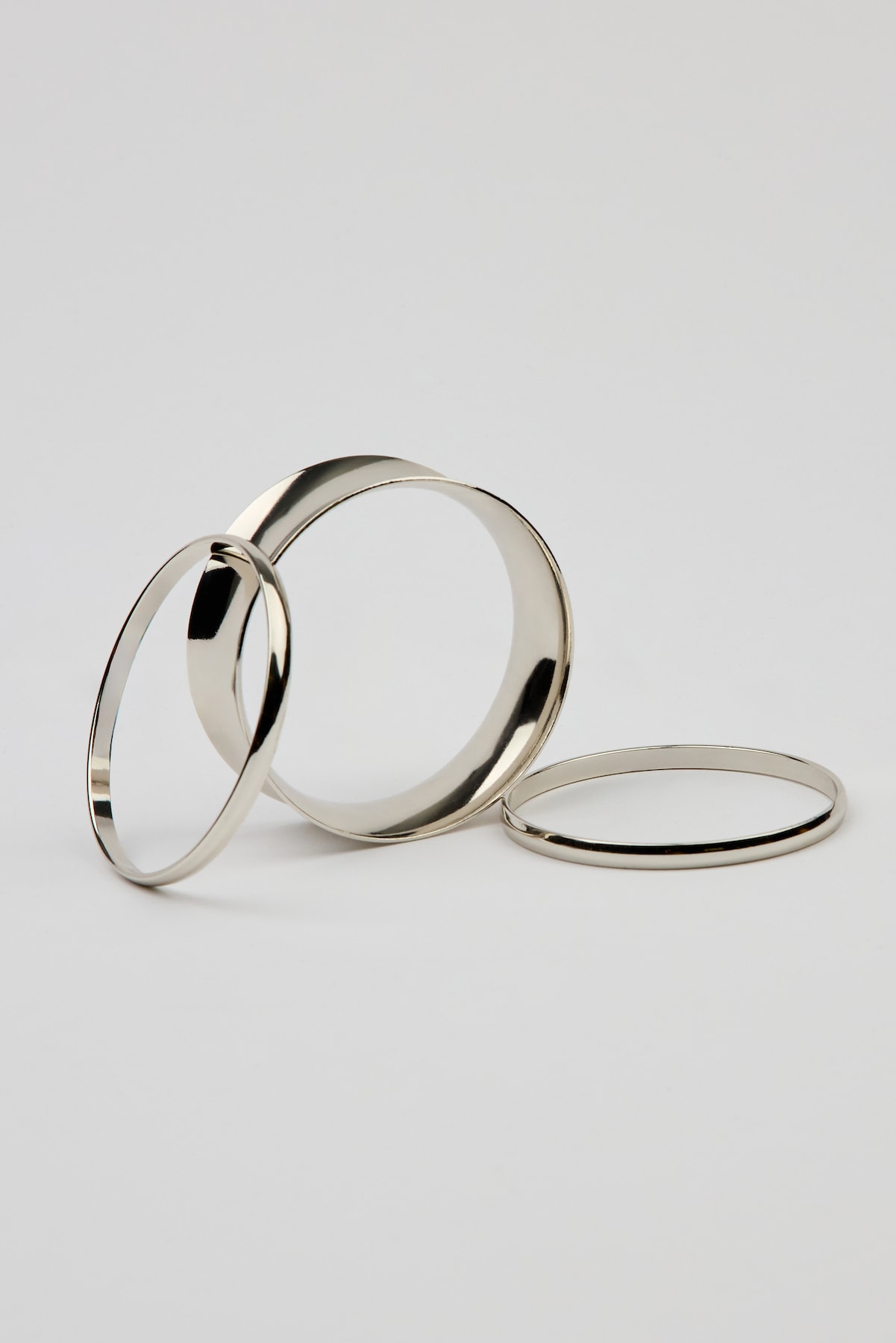 Alternative view of Set of 3 Convex & Wave Bangles