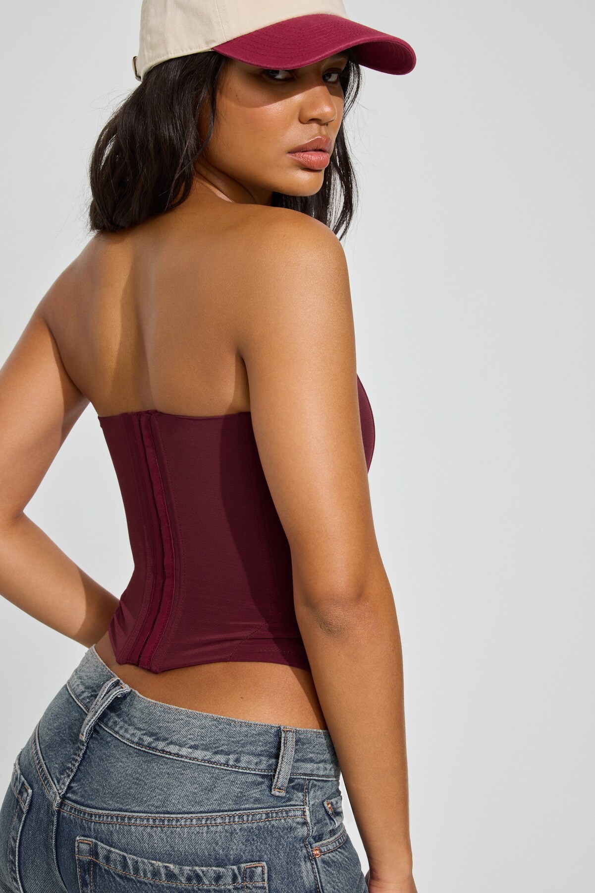 Mesh Longline Tube Corset Top - Image 3