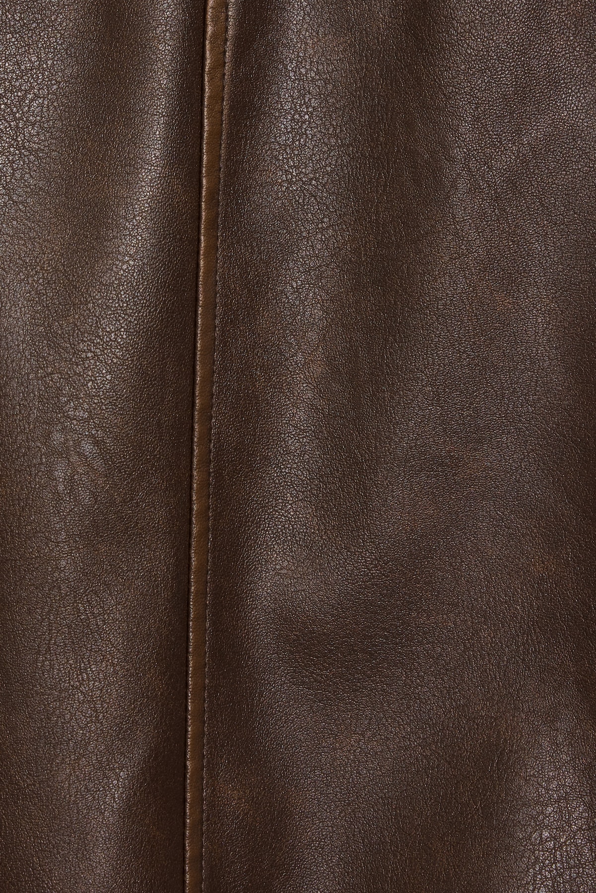 Oversized Faux Leather Stand Collar Bomber - Image 5