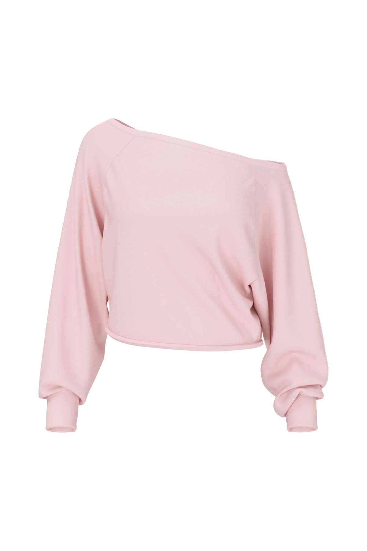 SoftTerry™ Raw-Edge Off Shoulder Sweatshirt - Image 2