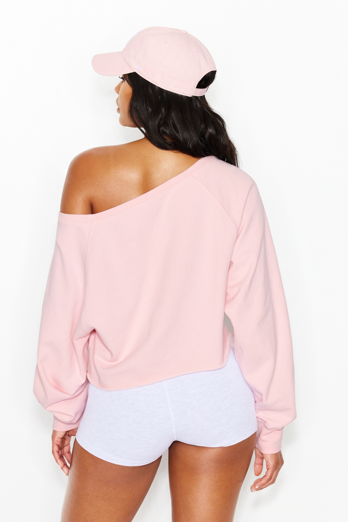 SoftTerry™ Raw-Edge Off Shoulder Sweatshirt - Image 5