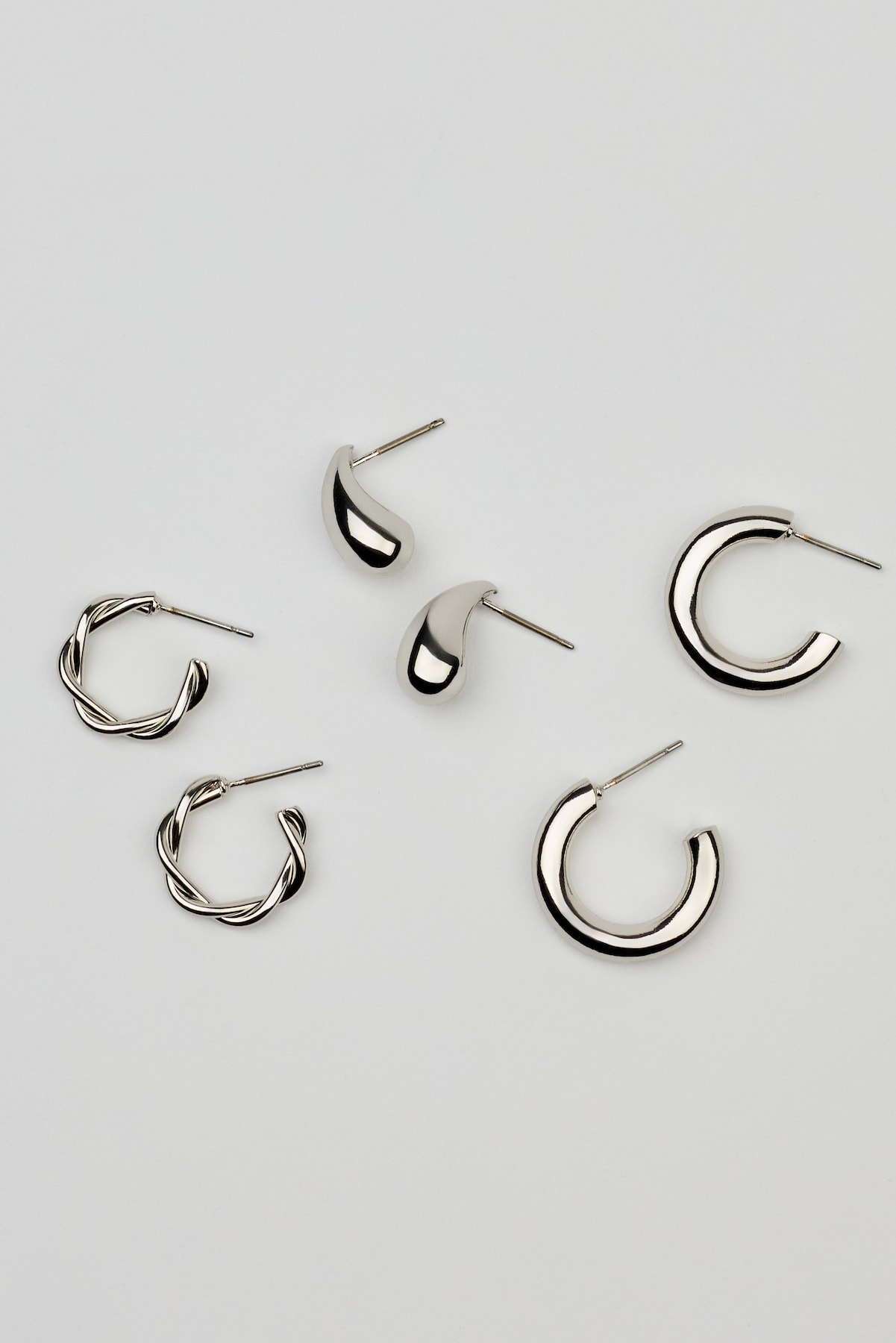 Alternative view of 3 Pack of Twist Drop and Hoop Earrings