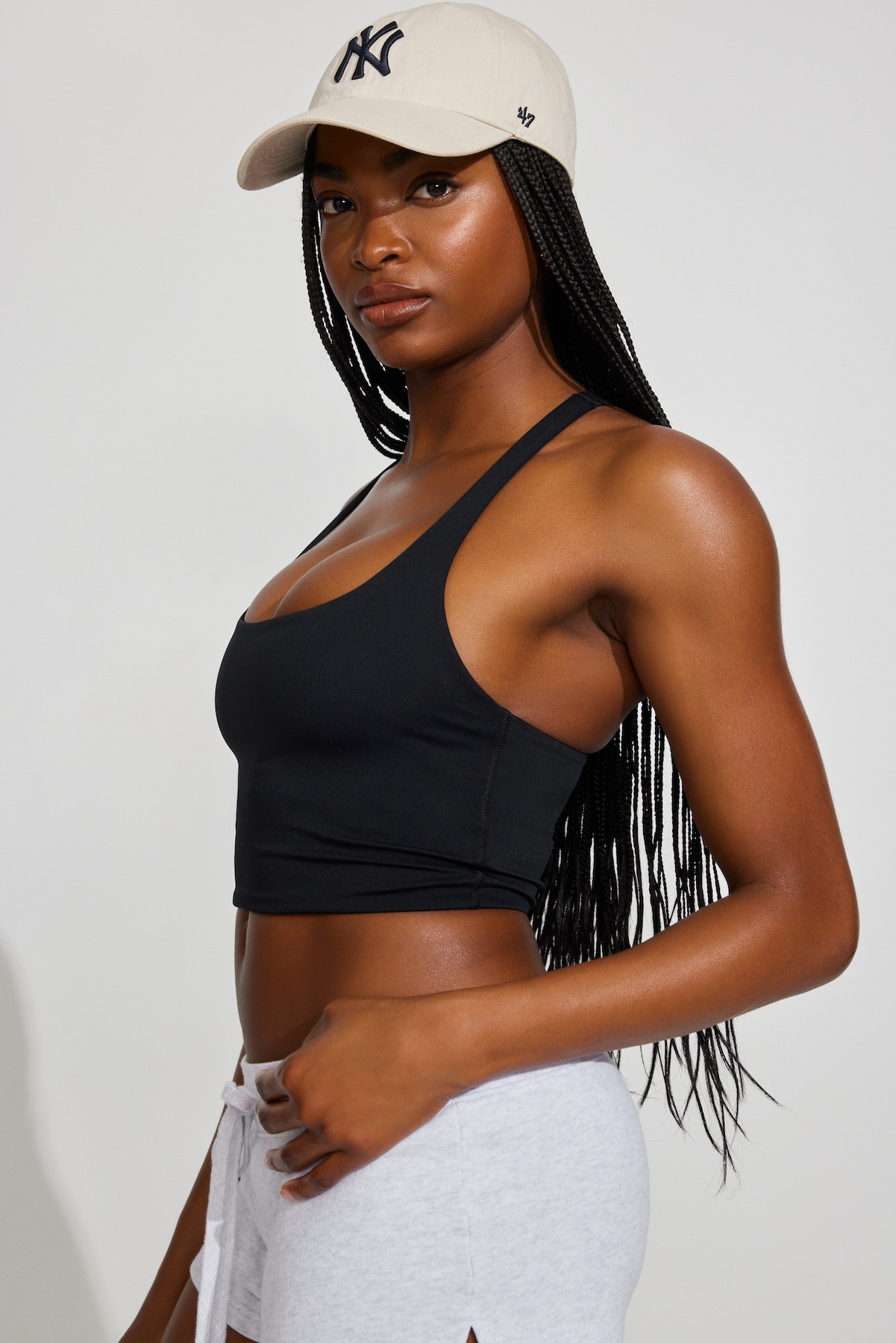 Active Cropped Racerback Tank Top - Image 3