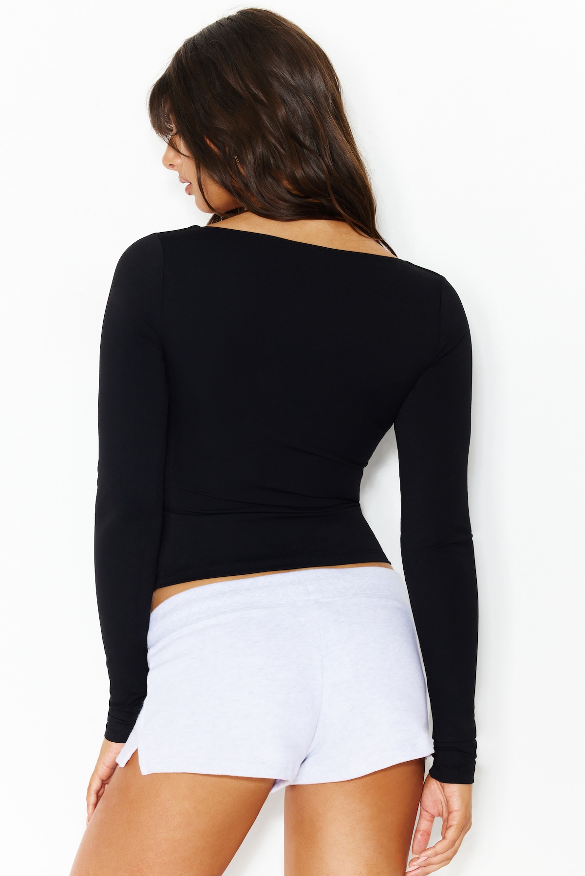 Sleek Crossover Longsleeve Top - Image 4